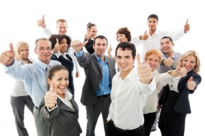 Successful Business People Showing Thumbs Up. Wayne O'Neill and Associates 